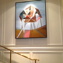 Holgar Kalberg painting at the Hotel Georgia framed by Chernoff Fine Art